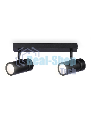 Накладной поворотный спот Ambrella light TA13178/2 BK черный GU10/2 max 12W 295*60*130