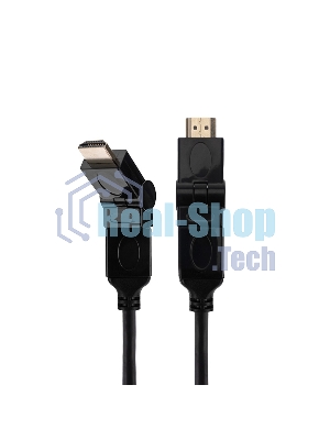 Кабель Rexant HDMI - HDMI с фильтрами, длина 2 метра, угловой 360° (GOLD) (PVC пакет)