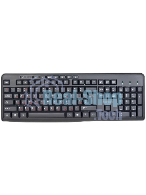 Клавиатура проводная Perfeo PUSH Multimedia, USB, черная