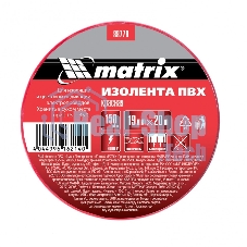 Изолента ПВХ Matrix, 19 мм х 20 м, красная, 150 мкм