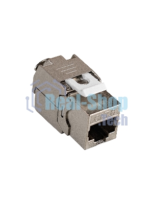 Модуль-вставка Keystone Jack RJ-45 ExeGate KJ-8P8C-SH-C6-180-TL (Кат.6, экранированная, 180 градусов, IDC Toolless (без инструмента))