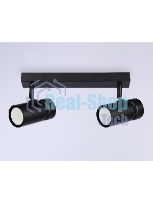 Накладной поворотный спот Ambrella light TA13178/2 BK черный GU10/2 max 12W 295*60*130