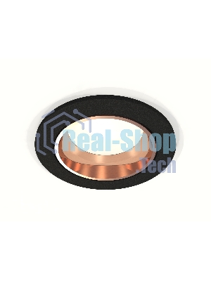 Комплект встраиваемого светильника Ambrella light XC6513005 SBK/PPG черный песок/золото розовое полированное MR16 GU5.3 (C6513, N6114)