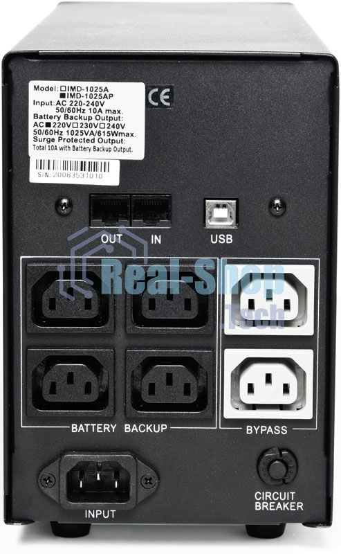 Источник бесперебойного питания Powercom Imperial IMD-2000AP 1200Вт 2000ВА черный