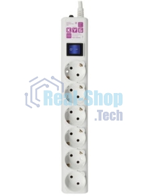 Сетевой фильтр PowerCube, PC 5 м 6 р, белый, 16А, SPG6-A2
