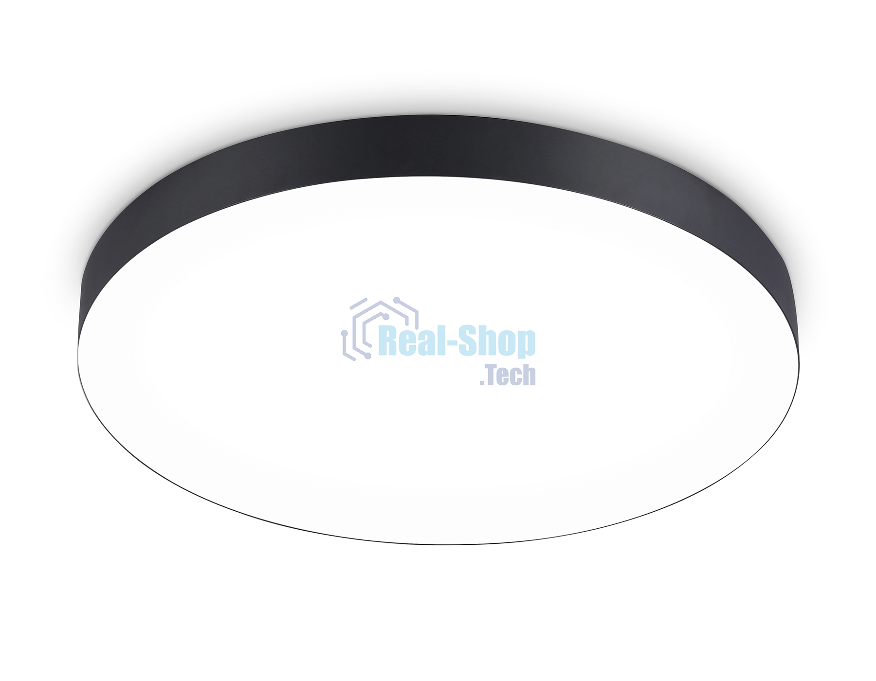 Потолочный светодиодный светильник Ambrella light FV5538 BK черный LED 90W 4200K D600*58 (Без ПДУ)