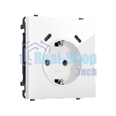 MS110510 Комплект механизма электрической розетки SIGMA Белый глянец 2USB С+C 20W (быст. зар.) с/з с/ш 16A-250V QUANT PRO (SP1105, PR165)