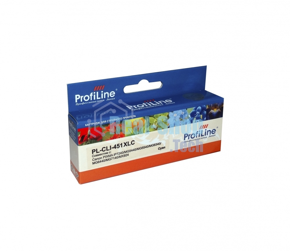 Картридж струйный ProfiLine PL-CLI-451C для принтеров Canon PIXMA iP7240/MG5440/MG5540/MG6340/MG6440/MG7140/MX924 Cyan водн
