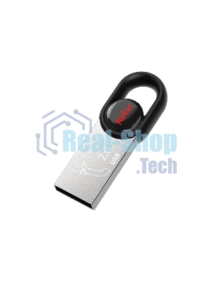 Флешка USB Netac UM2 (NT03UM2N-016G-20BK), 16Gb, USB 2.0, R/W 100/40, серебристый/черный