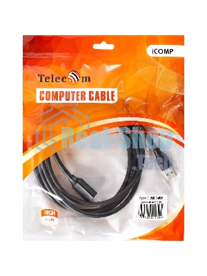 Кабель удлинительный USB3.0 Am-Af 1.8m Telecom черный (TUS708-1.8M)