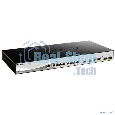 Коммутатор настраиваемый L2+ D-Link DXS-1210-12TC/B1A PROJ с 8 портами 10Gbase-T, 2 портами 10Gbase-X SFP+ и 2 комбо портами 10Gbase-T/SFP+
