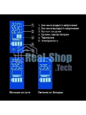 Источник бесперебойного питания ExeGate Power Smart ULB-1000.LCD.AVR.2SH 1000VA/550W, LCD, AVR, 2*Schuko, черный