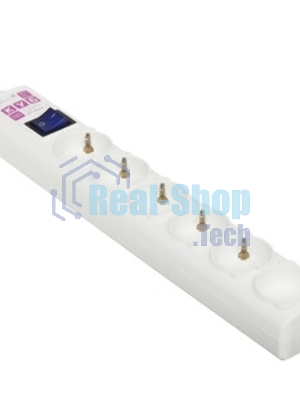 Сетевой фильтр PowerCube, PC 5 м 6 р, белый, 16А, SPG6-A2