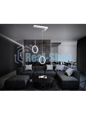 Светильник Ambrella light FL5272/2+1 WH белый 38W 3000K/4200K/6400K+4200K 500*90*1200 (ПДУ ИК)
