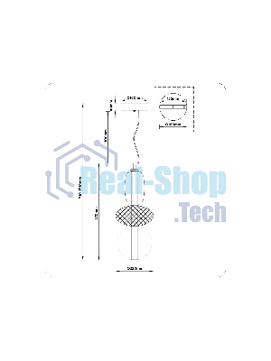 Подвесной светодиодный светильник Ambrella light LH11008 BK/FR черный/белый матовый 24W 3000K D220*570