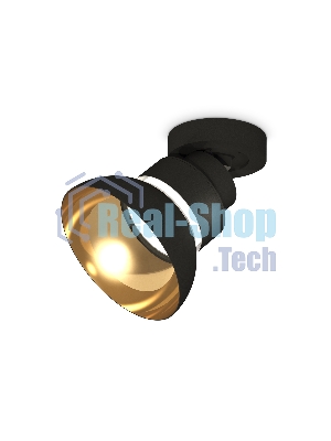 Светильник Ambrella Light XM8102101 SBK/PYG/CL черный песок/золото желтое полированное/прозрачный GX53