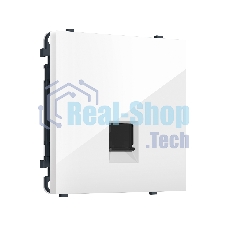 MS112005 Комплект механизма компьютерной розетки SIGMA Белый глянец RJ-45 экранированной с/ш QUANT PRO (SP1120, PR185)