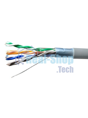 Кабель витая пара F/UTP cat.5e 4х2х24AWG solid CU PVC Standard сер. (м) SUPRLAN