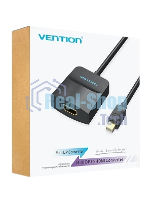 Адаптер-переходник Vention mini DisplayPort 20M > HDMI F черный (HBCBB)