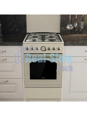 Плита газовая Gorenje GGI5BCLI бежевый, конфорок 4 газовых, духовка 67 л, 50 см x 85 см x 59.4 см