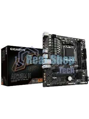 Материнская плата Gigabyte A620M H (V1.2/V2.0), SocketAM5 AMD A620 2xDDR5 mATX AC`97 8ch(7.1) GbLAN RAID+VGA+HDMI