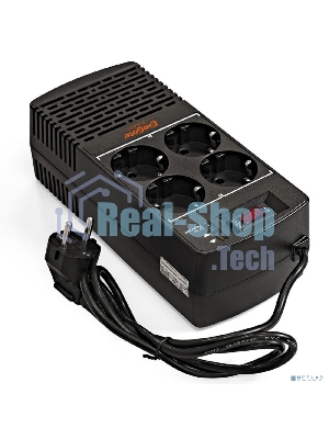 Стабилизатор ExeGate Power AD5000-600 (600VA/300W, диапазон 150...280В, 4 евророзетки)