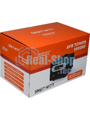 Напольный стабилизатор напряжения SMARTWATT AVR TOWER 1000RF (140W - 260W, 1000VA, 1 кВт, 50-60 Гц, розеток - 1, LED-дис