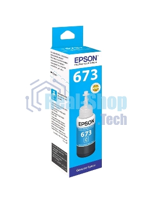 Чернила Epson 673 C13T673298 (аналог C13T67324A) голубой 70мл для Epson L800/L810/L850/L1800