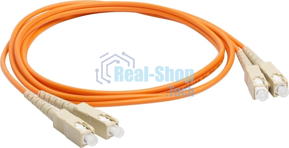 Патч-корд оптический LANMASTER, дуплексный, SC/PC-SC/PC, OM3, LSZH, 1.0 м