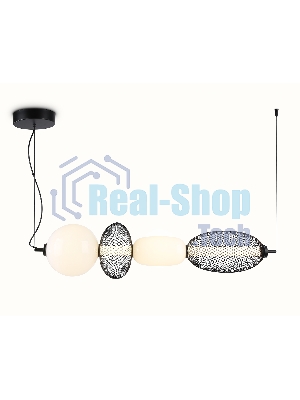 Подвесной светодиодный светильник Ambrella light LH11010 BK/FR черный/белый матовый 32W 3000K 915*220*220