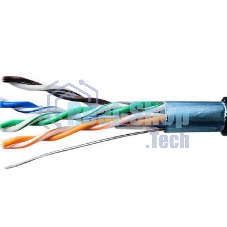 Кабель витая пара F/UTP cat.5e 4х2х24AWG solid CU PE Outdoor Standard черный