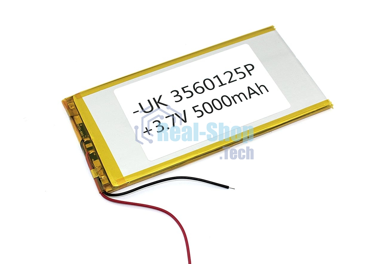 Аккумулятор Li-Pol (батарея) 3.5*60*125мм 2pin 3.7V/5000mAh
