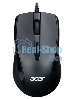 Мышь проводная Acer OMW136 черный, 1200 dpi, USB, кнопки - 3