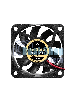 Вентилятор для корпуса ExeGate ExtraPower EP06015B3P черный, 60 мм, 5000 об/мин, 34 дБ, 3 pin