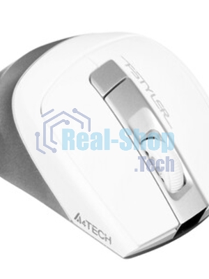 Мышь беспроводная A4Tech Fstyler FG35 серебристый/белый, 2000 dpi, радиоканал, USB, кнопки - 6