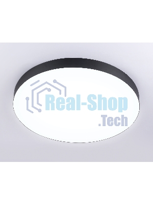 Потолочный светодиодный светильник Ambrella light FV5538 BK черный LED 90W 4200K D600*58 (Без ПДУ)