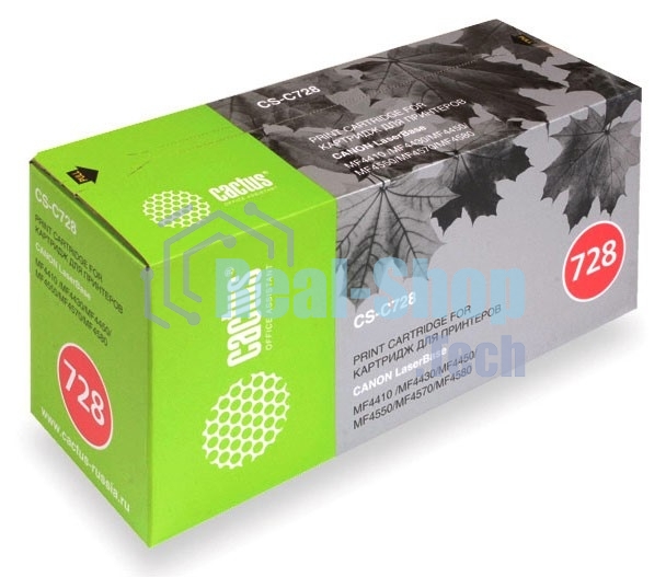 Картридж лазерный Cactus CS-C728S черный (2100 стр.) для Canon i-Sensys MF4410/4430/4450/4550D