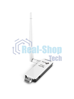 Адаптер TP-Link SOHO TL-WN722N 150Mbps High Gain Wireless N USB Adapter with Cradle, 1T1R, 2.4GHz, 802.11n/g/b, 1 detachable antenna