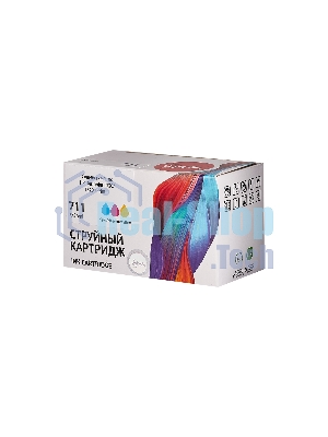 Набор струйных картриджей Sakura P2V32A (№711 Tri-colour) для HP, триколор, 73 мл. (3шт)