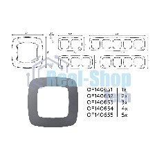 Рамка OMEGA Ecta (Антрацит серый) 3-ая OF140653