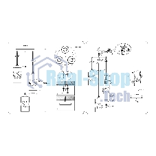 Светильник Ambrella light TR3414/3 BK черный E27/3 max 60W D320*1000