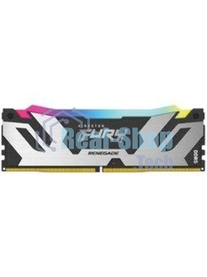 Оперативная память Kingston Fury Renegade, DDR5, 16Gb (1x16Gb), 6400MHz, CL32, DIMM, с радиатором, RGB, серебристый/черный