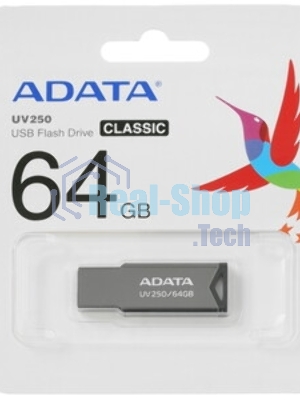 Флешка USB ADATA UV250 (AUV250-64G-RBK), 64Gb, USB 2.0, R/W 25/10, черный