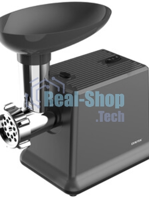 Мясорубка электрическая CENTEK CT-1626 черный, 2000 Вт, 2.0 кг/мин, реверс, защита от перегрузки, насадки - 6