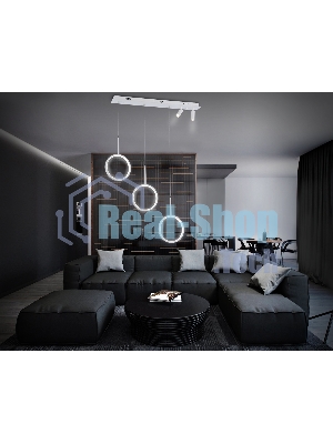 Светильник Ambrella light FL5277/3+2 WH белый 59W 3000K/4200K/6400K+4200K 800*200*1200 (ПДУ ИК)