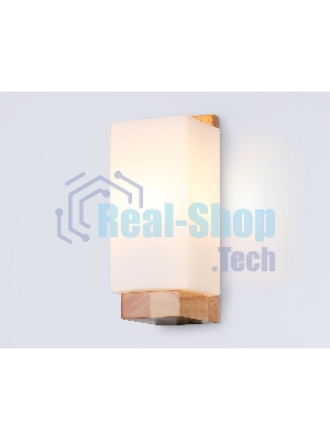 Светильник Ambrella light TR83122 LW/FR светлое дерево/белый матовый E27 max 40W 250*125*100
