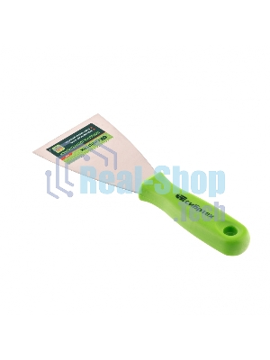 Шпательная лопатка из нержавеющей стали Сибртех, 80 мм, пластмассовая рукоятка