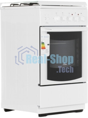 Плита комбинированная Flama RK 23-121 W белый, конфорок 3 газовых и 1 электрическая, духовка 50 л, 50 см x 85 см x 60 см