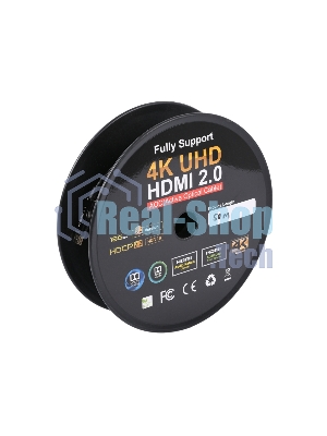 Активный оптический кабель Cablexpert HDMI, 50м, v2.0, 19M/19M, AOC Premium Series, позол.разъемы, экран, коробка