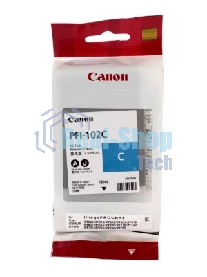 Картридж струйный Canon PFI-102C (0896B001) голубой (130 мл.) для Canon imagePROGRAF iPF605, iPF610., iPF650, iPF655, iPF710, iPF750, iPF755, LP17, iPF510